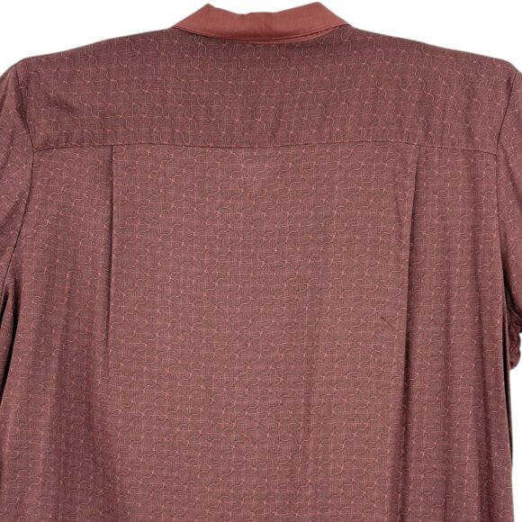 Shaquille ONeal XLG Men Short Sleeve Cherry Fudge Rayon Woven Camp Shirt 2XL NWT - Picture 5 of 9